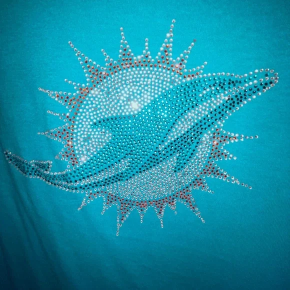 Women's Miami Dolphins Bling t shirt XXL - Picture 3 of 7